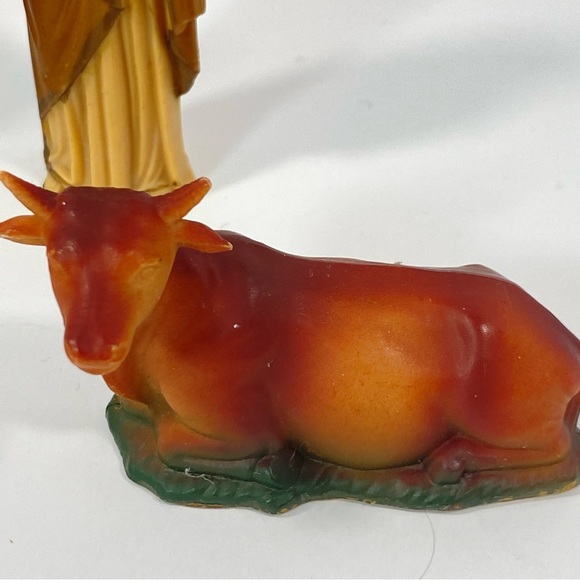 Lot of 4 Vintage Plastic Hong Kong Nativity Figurines OX Donkey 2 Wise Men. - Picture 3 of 9